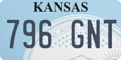 KS license plate 796GNT