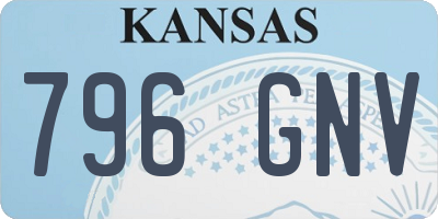 KS license plate 796GNV