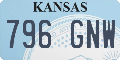 KS license plate 796GNW
