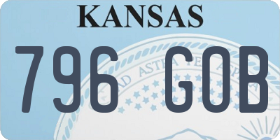 KS license plate 796GOB