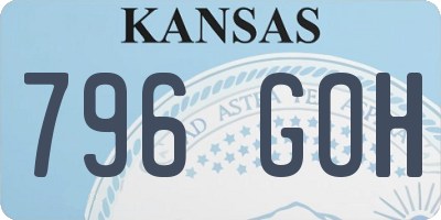 KS license plate 796GOH