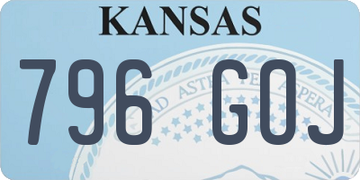KS license plate 796GOJ