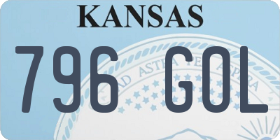 KS license plate 796GOL