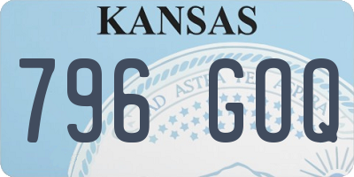 KS license plate 796GOQ
