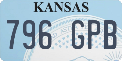 KS license plate 796GPB