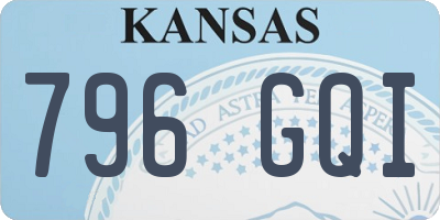 KS license plate 796GQI