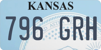 KS license plate 796GRH
