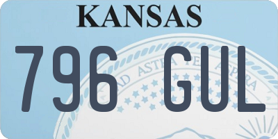 KS license plate 796GUL