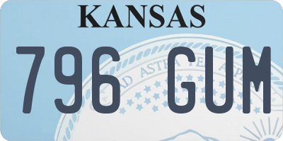 KS license plate 796GUM
