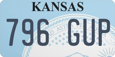 KS license plate 796GUP