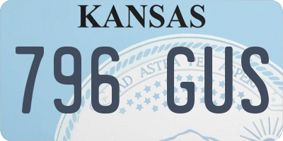 KS license plate 796GUS