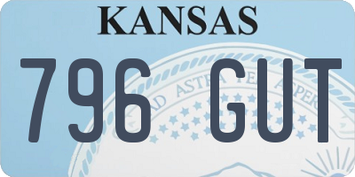 KS license plate 796GUT