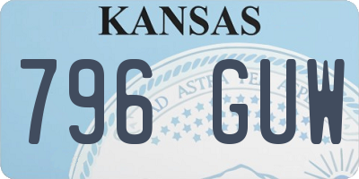 KS license plate 796GUW