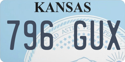 KS license plate 796GUX