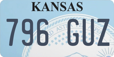 KS license plate 796GUZ