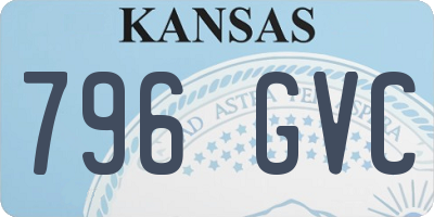 KS license plate 796GVC