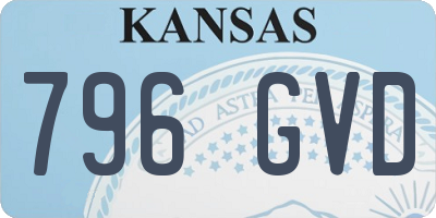 KS license plate 796GVD