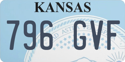 KS license plate 796GVF