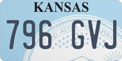 KS license plate 796GVJ