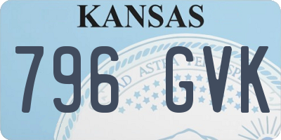 KS license plate 796GVK