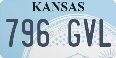 KS license plate 796GVL