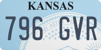 KS license plate 796GVR