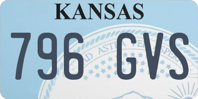 KS license plate 796GVS