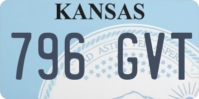 KS license plate 796GVT