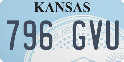 KS license plate 796GVU