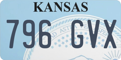 KS license plate 796GVX