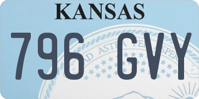 KS license plate 796GVY