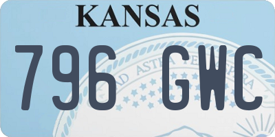 KS license plate 796GWC