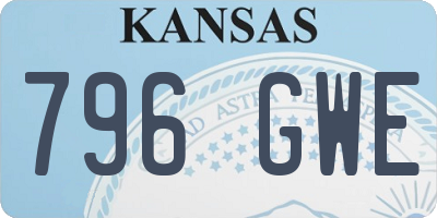 KS license plate 796GWE