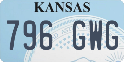KS license plate 796GWG