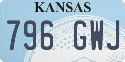 KS license plate 796GWJ