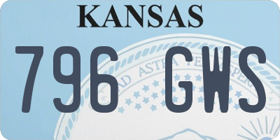 KS license plate 796GWS