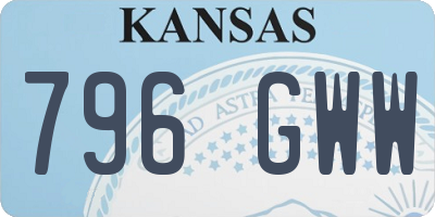 KS license plate 796GWW