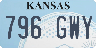KS license plate 796GWY