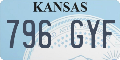KS license plate 796GYF