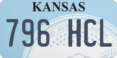 KS license plate 796HCL
