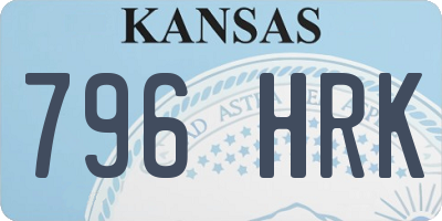 KS license plate 796HRK