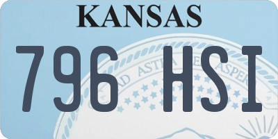 KS license plate 796HSI