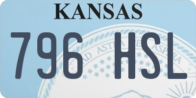 KS license plate 796HSL