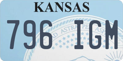 KS license plate 796IGM