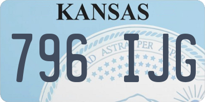 KS license plate 796IJG