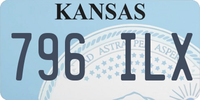 KS license plate 796ILX