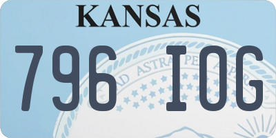 KS license plate 796IOG