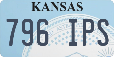KS license plate 796IPS