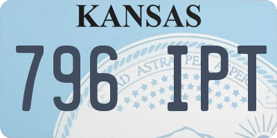 KS license plate 796IPT