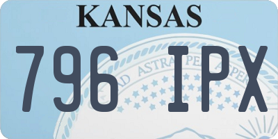KS license plate 796IPX